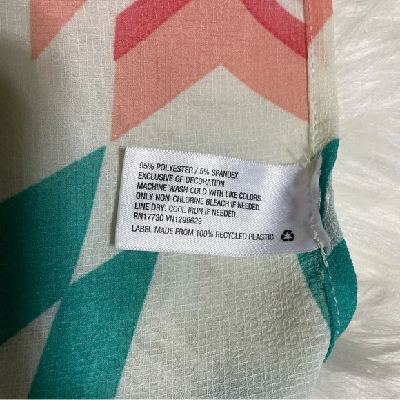 #0224 Xhilaration Geometric Kimono with Aztec Pattern, Sleeves, & Fringe-XS - Picture 7 of 7